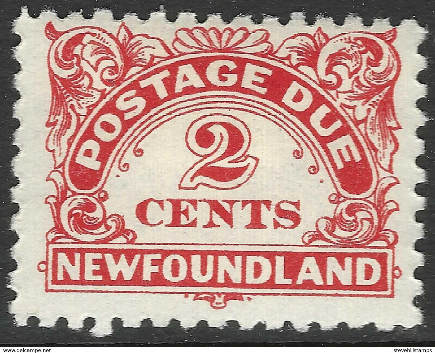 Newfoundland. 1939-49 Postage Due. P10 2c MH. SG D2 - Fine Di Catalogo (Back Of Book)