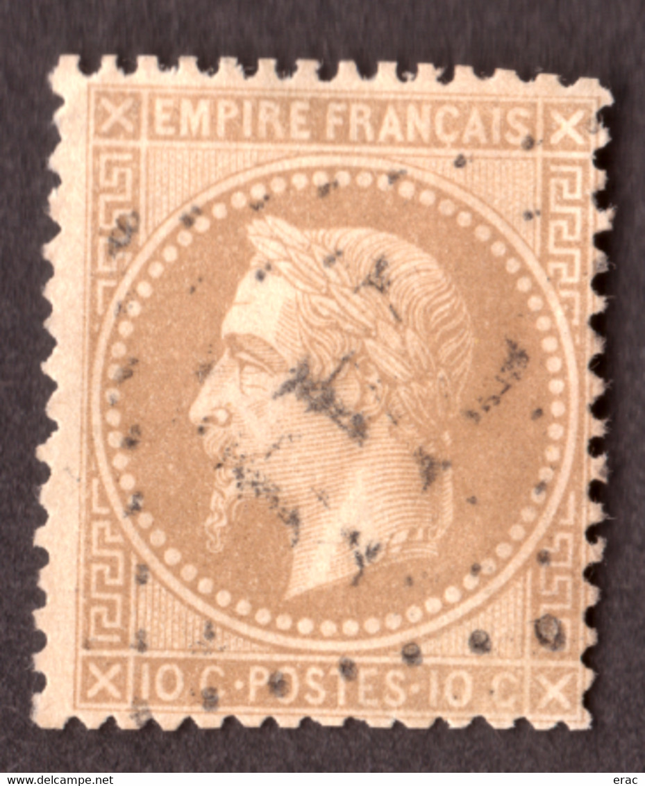 Napoléon III Lauré N° 28B Bistre - Oblitération GC 744 Cassagnes-Bégonhes (Aveyron) - 1863-1870 Napoléon III Con Laureles