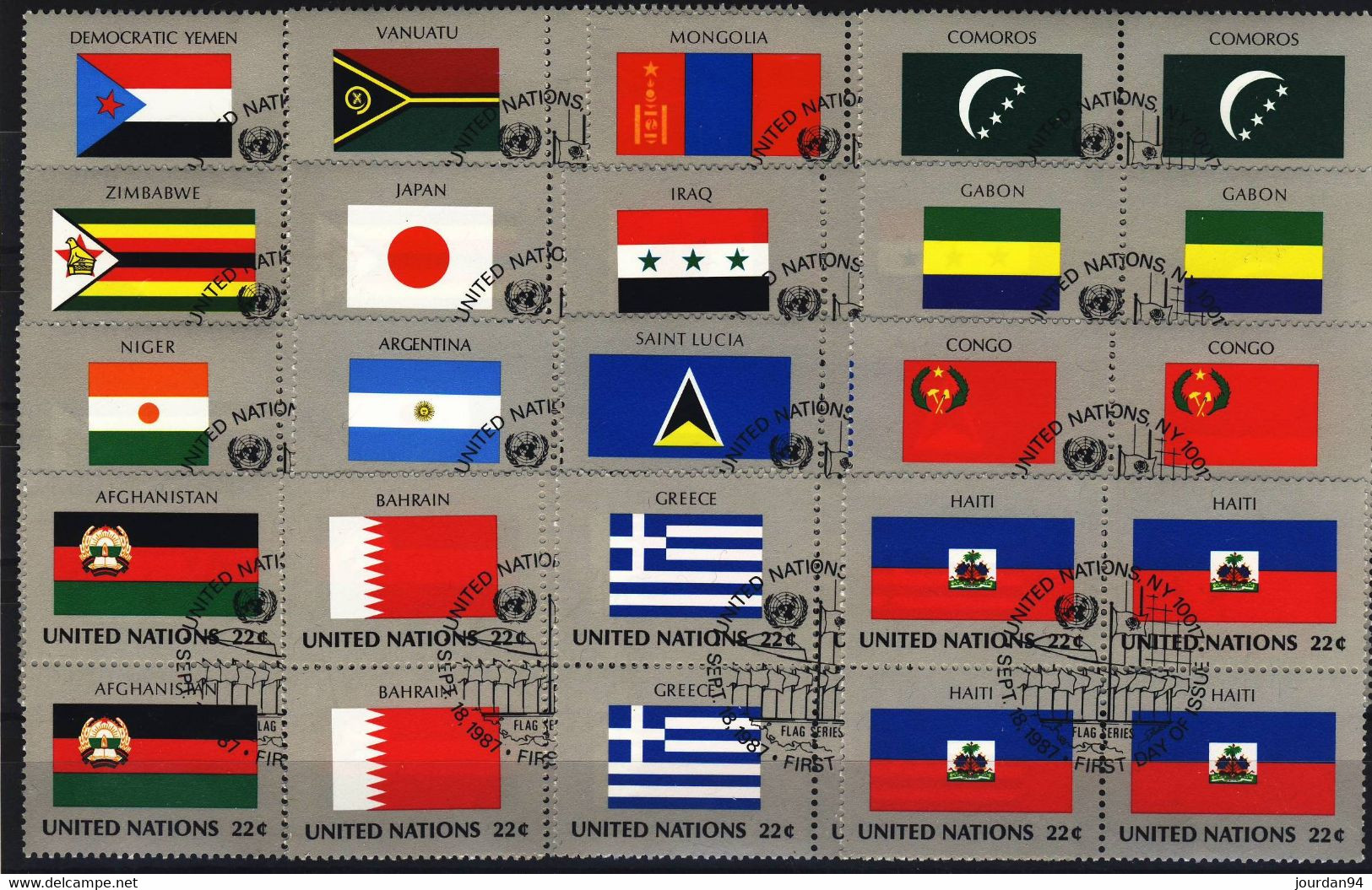 NATIONS UNIES  N°   492  /  507 - Colecciones & Series