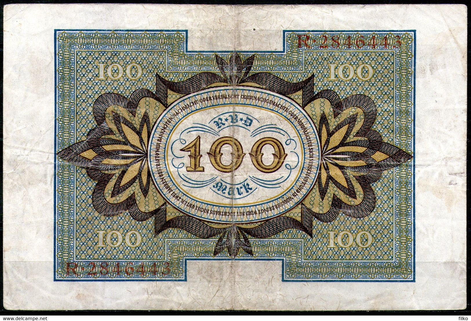 Deutsches Reich,1920,P.69a  01.11.1920, 100 Mark,as Scan - Zwischenscheine - Schatzanweisungen