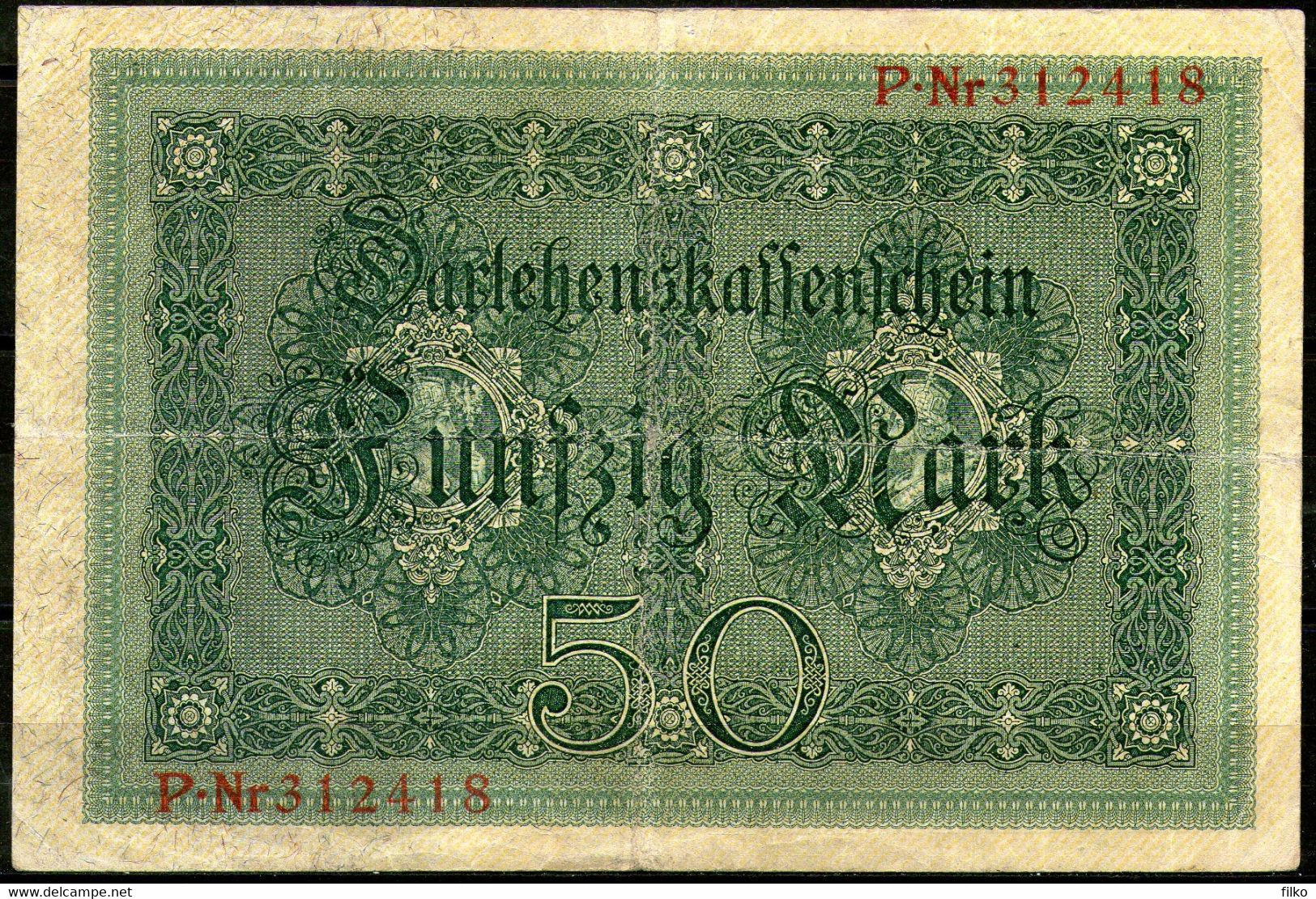 Deutsches Reich,1914,P.49a  12.08.1914, 50 Mark,as Scan - 50 Mark