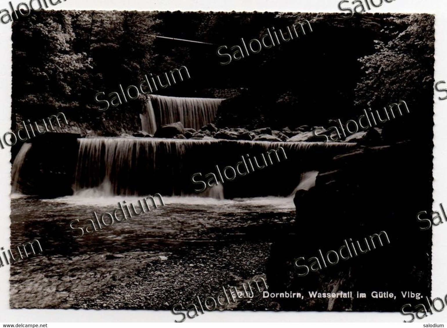 1955 - DORNBIRN WASSERFALL IM GUTLE - Timbro Al Retro Storia Psotale Osterreich - Dornbirn