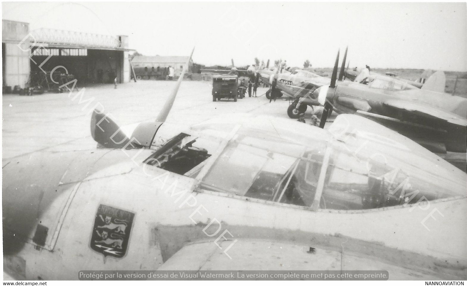 PHOTO AVION RETIRAGE REPRINT      DE HAVILLAND MOSQUITO RABAT SALé 1947 - Aviation