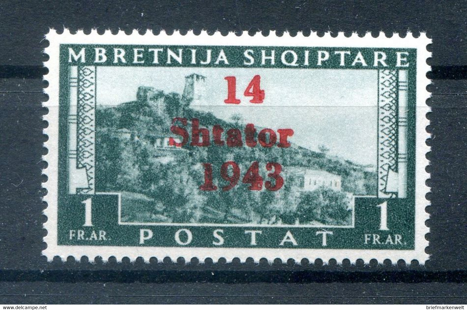 Albanien 11 PFIX ABART ** POSTFRISCH 360EUR (H8681 - German Occ.: Albania