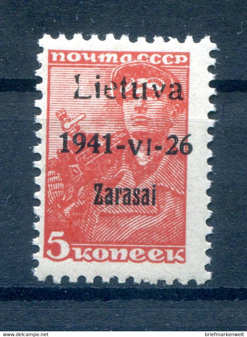 Litauen ZARASAI 1aI Tadellos ** POSTFRISCH BPP 25EUR (78028 - Besetzungen 1938-45