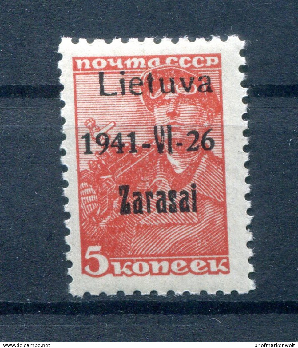 Litauen ZARASAI 1aIII Tadellos ** POSTFRISCH BPP 40EUR (78025 - Besetzungen 1938-45