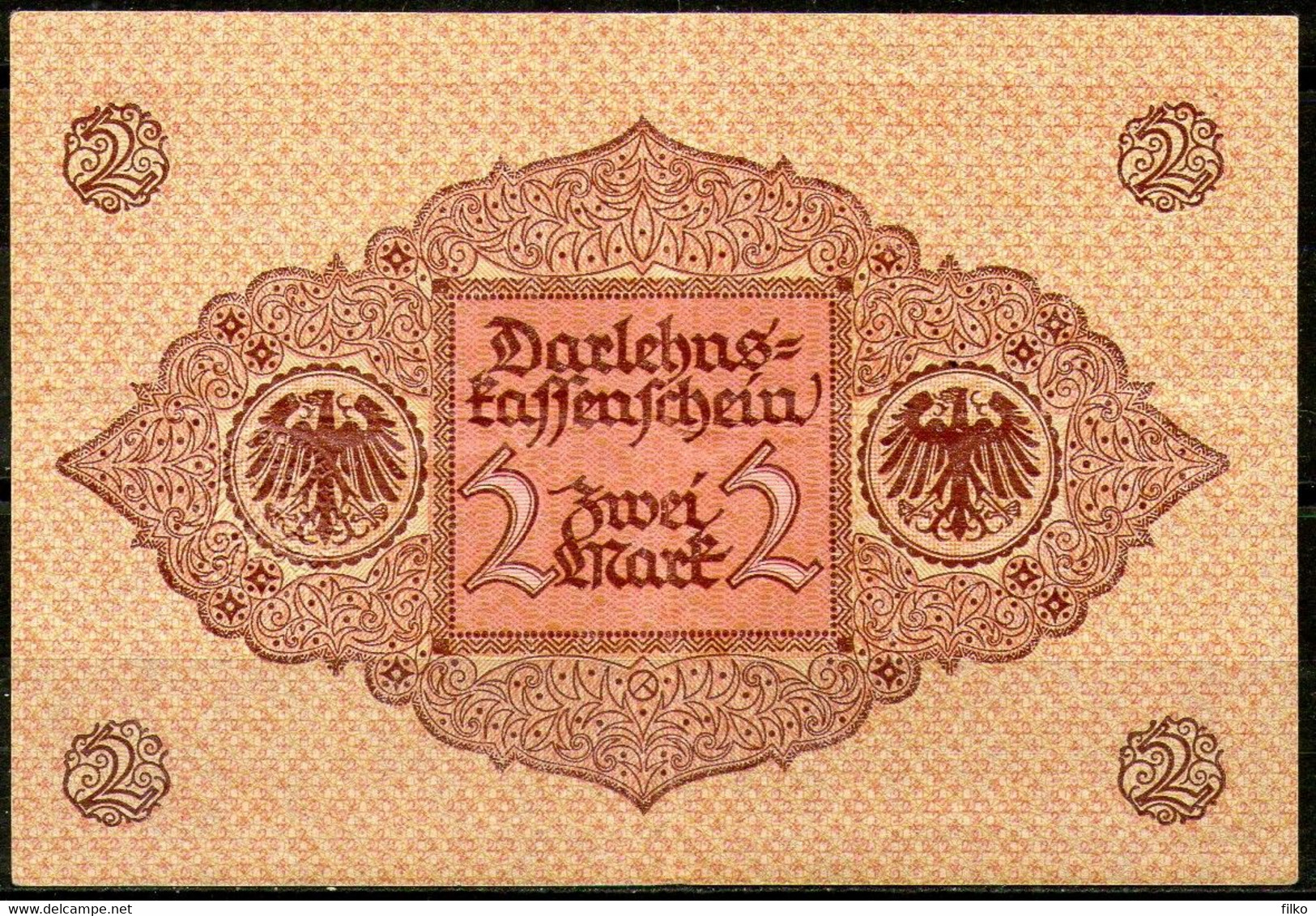 Deutsches Reich,1920,P.59, 01..03.1920, 2 Mark,as Scan - 2 Mark