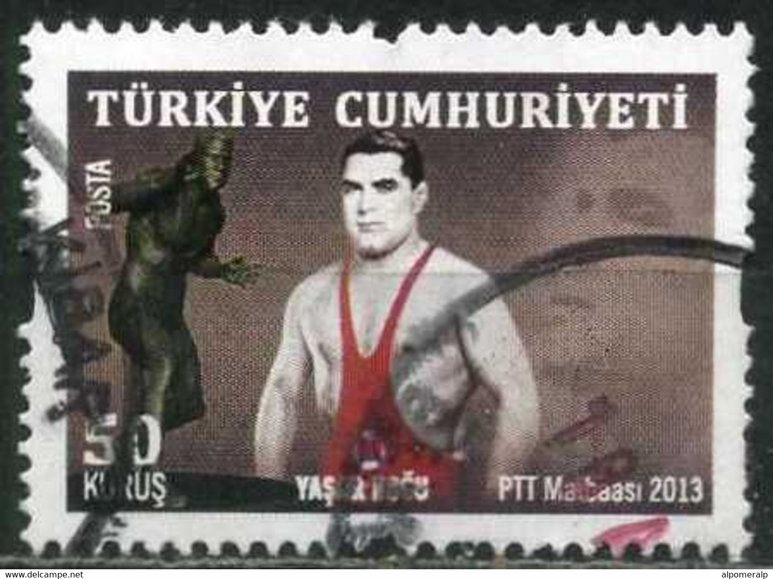 Türkiye 2013 Mi 4082 Yasar Doğu (1913-1961) | Wrestling - Used Stamps