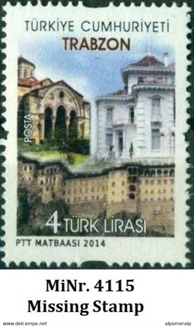 Turkey 2014 - Mi. 4109-16 O, Tourism-Cities Of Turkey [MiNr. 4115 Is Missing] - Used Stamps