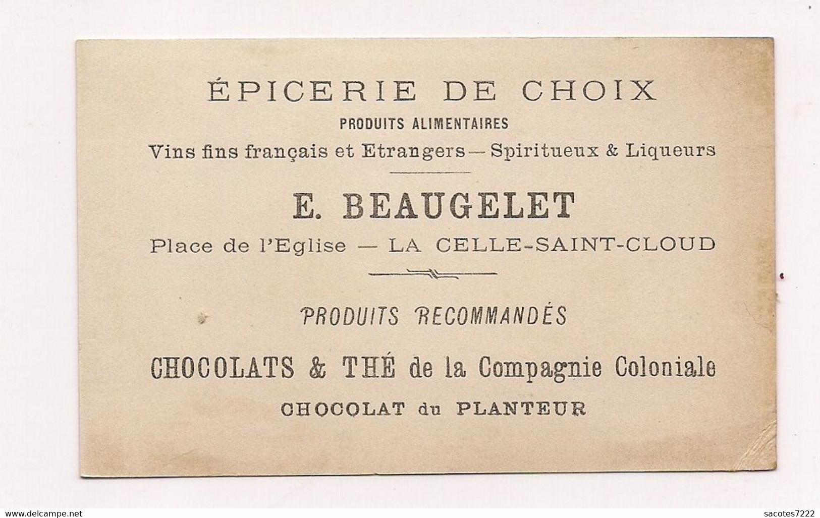 CHROMO   CHOCOLAT DU PLANTEUR : JOUETS MODERNES : LE THEATRE  - BEAUGELET La Celle Saint Cloud. - Other & Unclassified