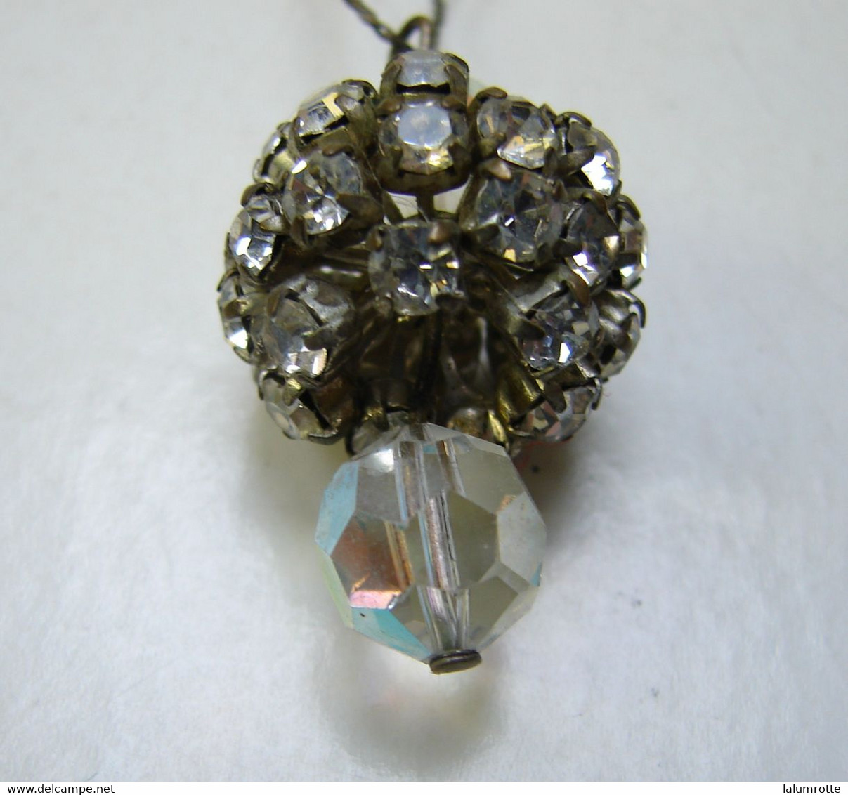 Bijoux. C. 246. Ancien Collier, Perles En Cristal - Necklaces/Chains