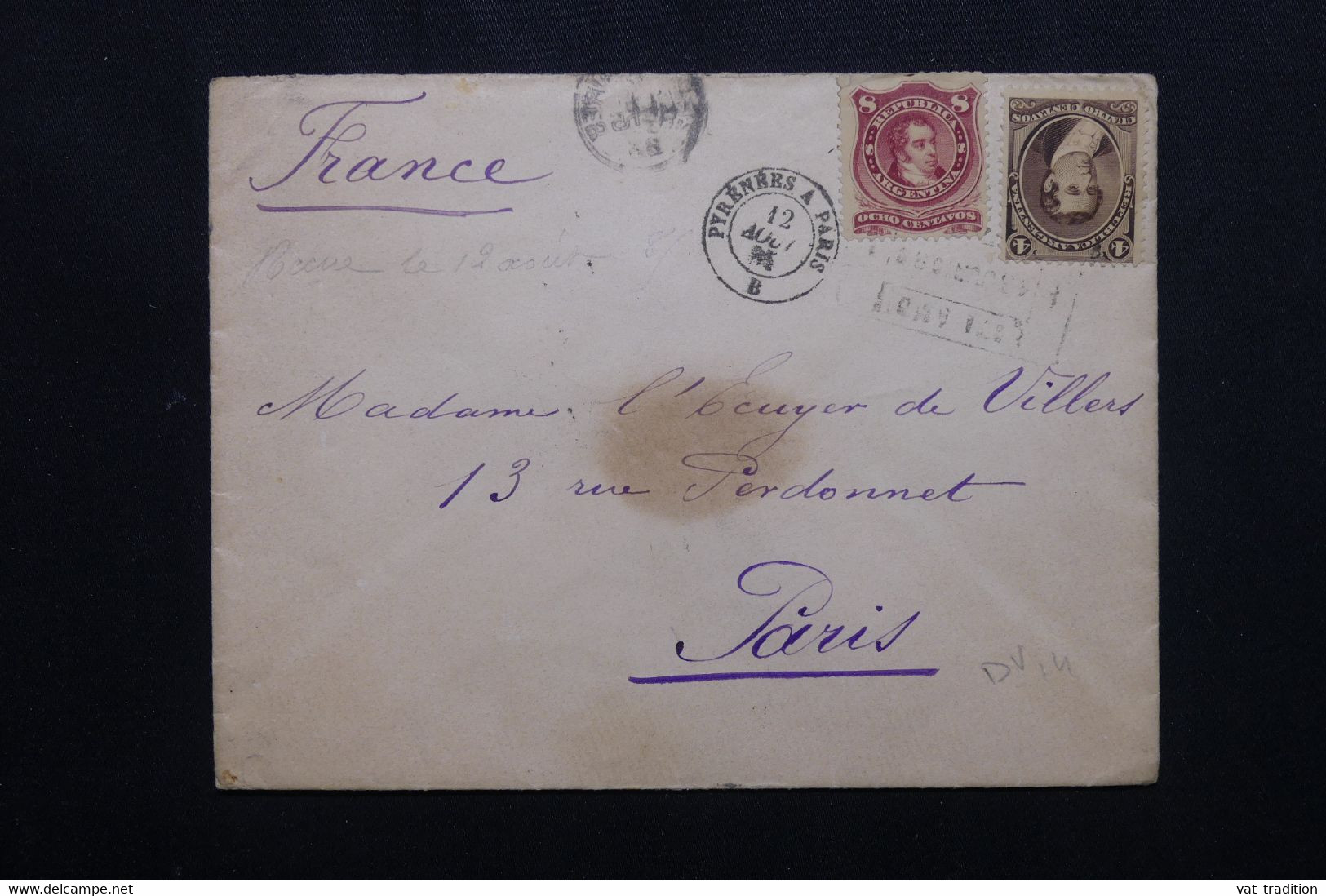 ARGENTINE - Enveloppe Pour La France En 1885 Via Buenos Aires - L 72069 - Cartas & Documentos