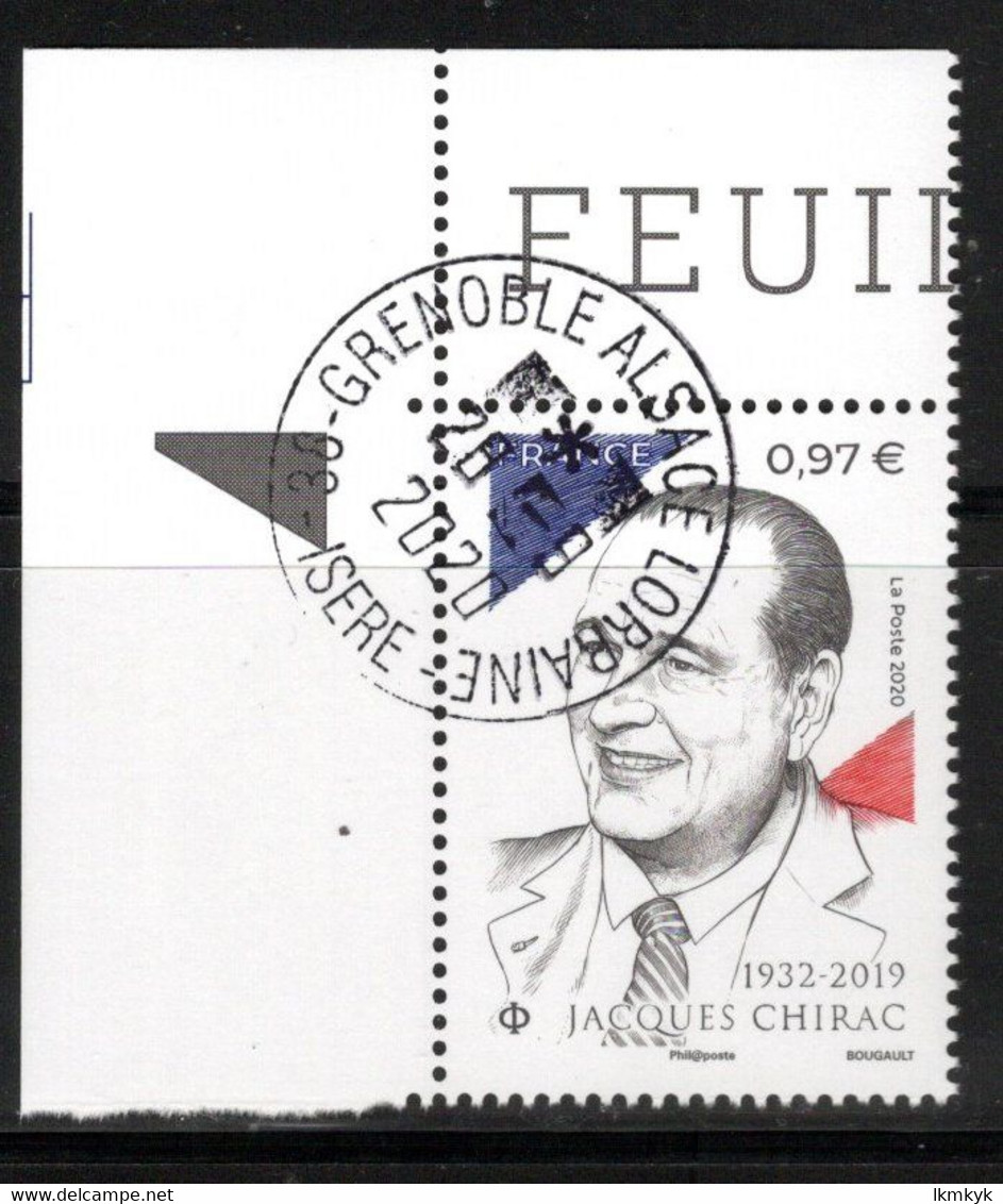 France 2020.jacques Chirac.cachet Rond Gomme D'Origine - Gebraucht