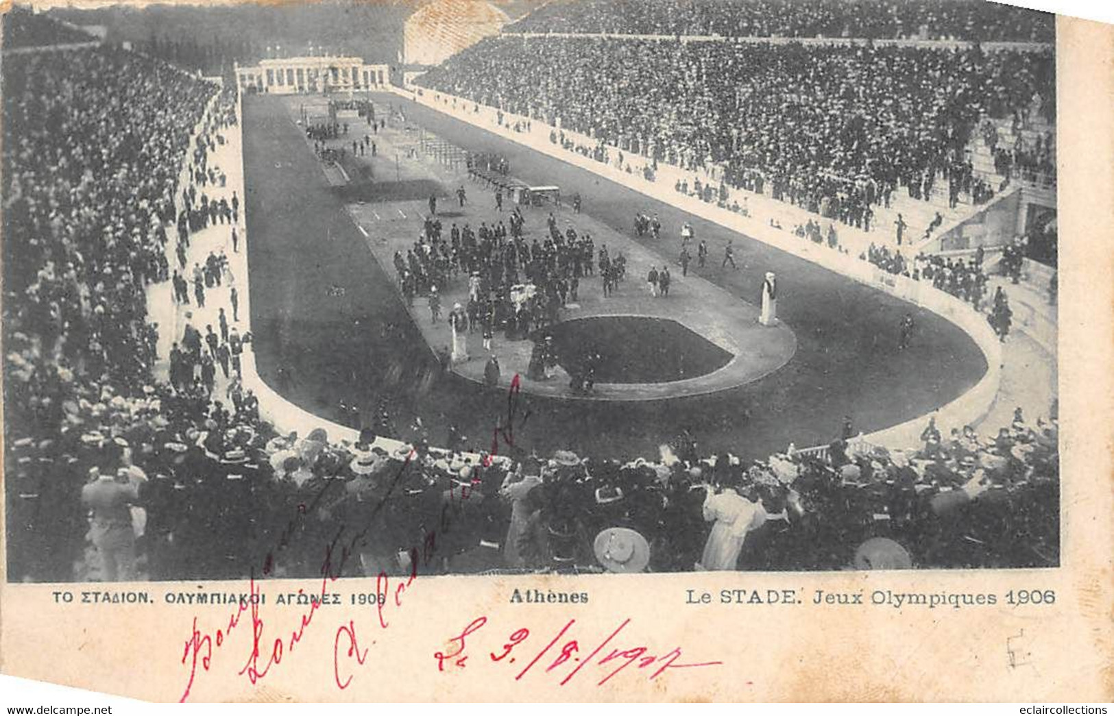 Thème Sport. Jeux Olympiques 1906 :      Athènes. Le Stade     (Voir Scan) - Olympische Spiele