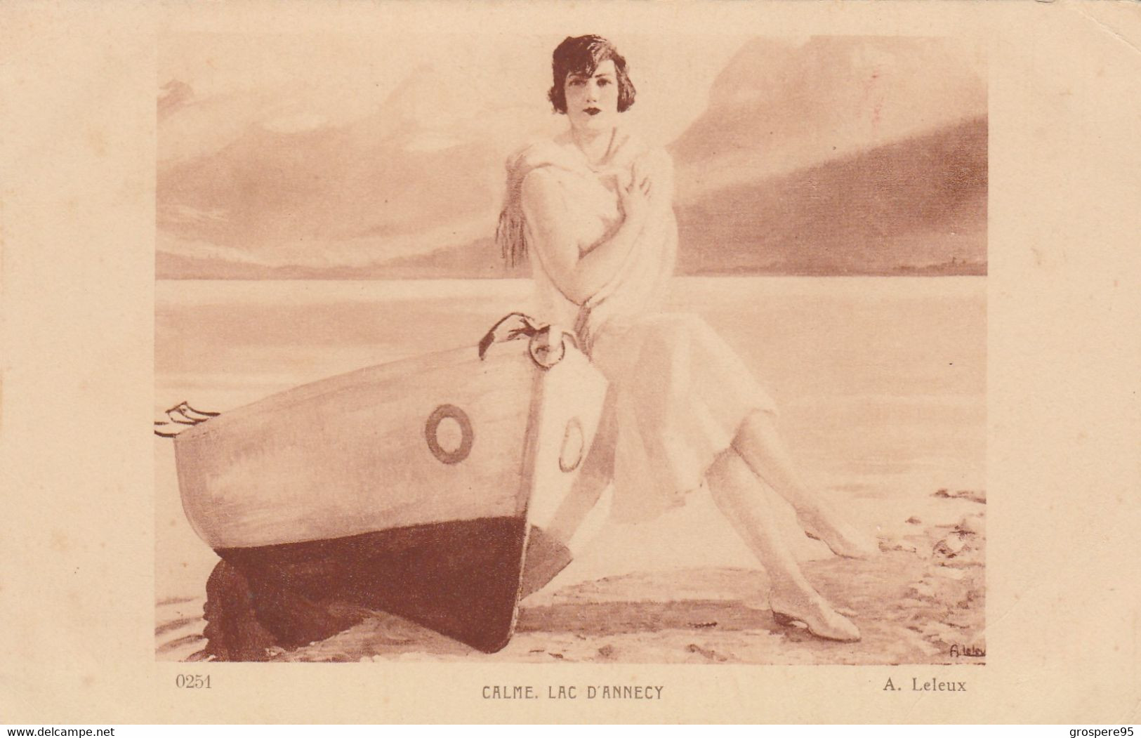 CALME LAC D'ANNECY ILLUSTRE PAR A.LELEUX N°0251 - Annecy