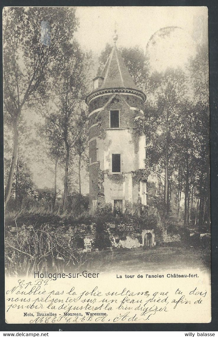 +++ CPA - HOLLOGNE SUR GEER - La Tour De L'ancien Château-fort - Cachet Relais 1904  // - Geer