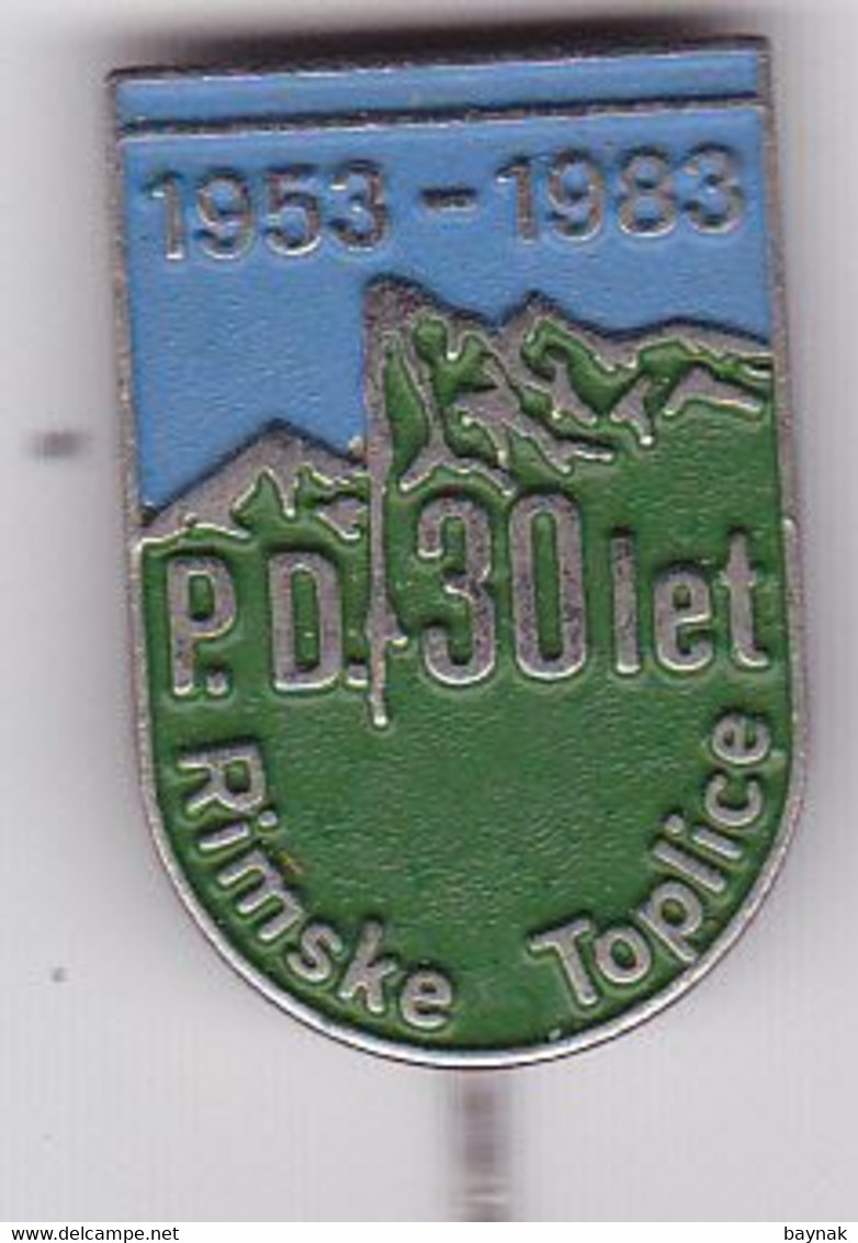 SLOVENIA  - PIN , BADGE  --  P. D. RIMSKE TOPLICE  --  CLIMBING SOCIETY, MOUNTAINEERING, ALPINISM - Alpinism, Mountaineering