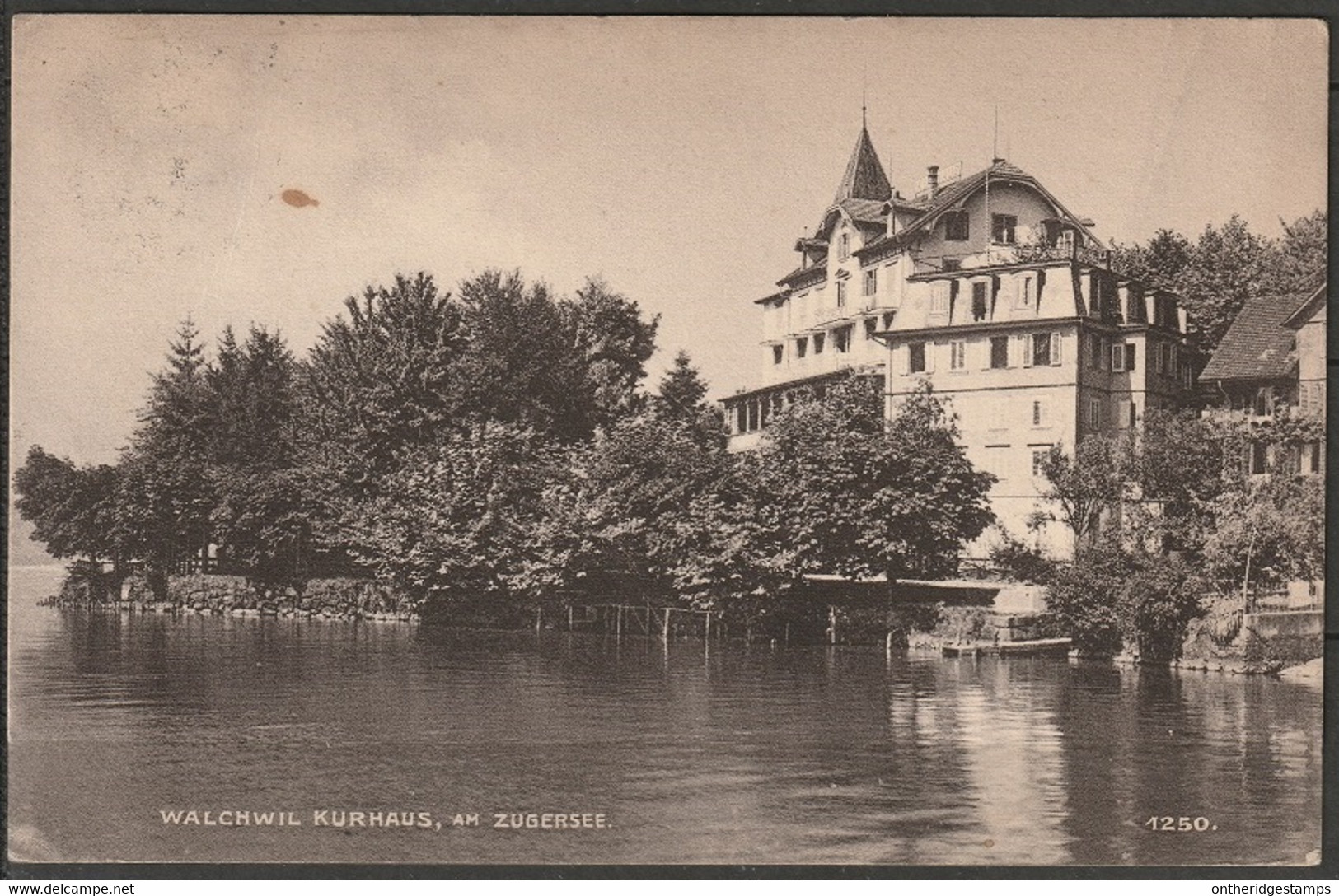 Switzerland Walchwil (Zug) Kurhaus On The Zugersee 1922 Mailed - Walchwil