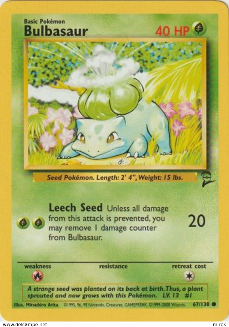 Pokemon (engl.): Base Set 2 - 67 Bulbasaur, Common; New - Autres & Non Classés