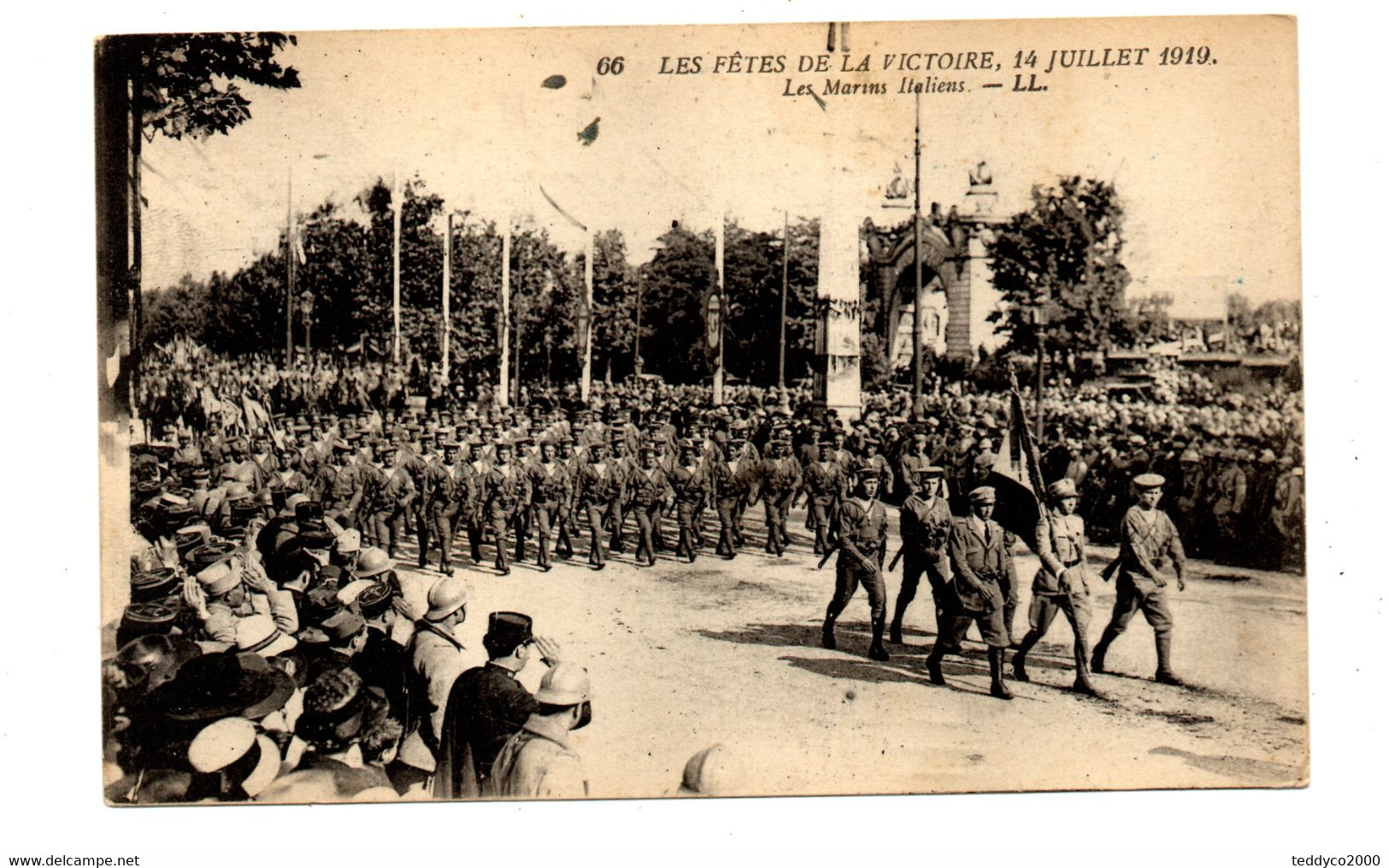 PARIS. Les Fetes De La Victoire 14 Juillet 1919 Les Marins Italiens - Autres & Non Classés