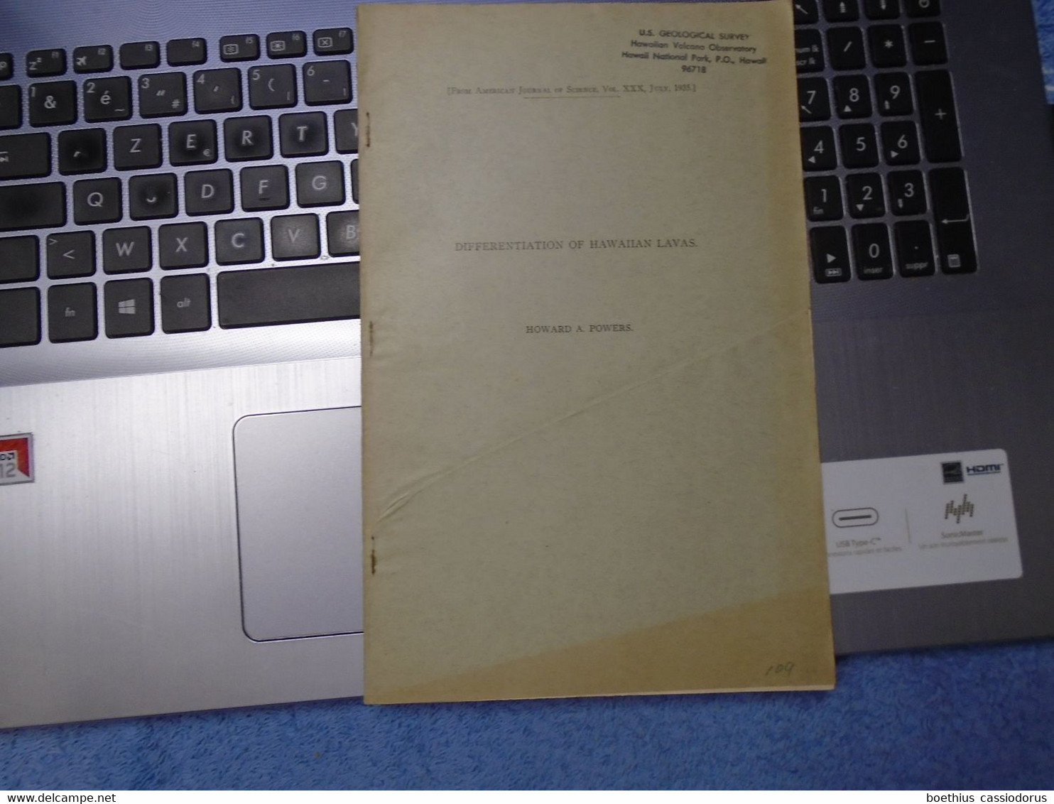 DIFFERENTIATION OF HAWAIIAN LAVAS 1935 HOWARD A. POWERS / HAWAÏ / Volcan, Volcanisme, Volcanologie, Géologie... - Sciences De La Terre