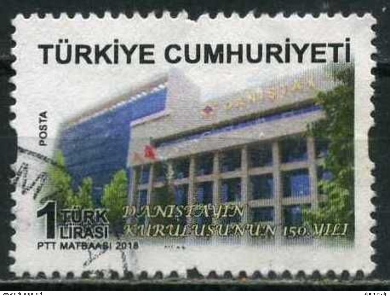 Türkiye 2018 Mi 4431 150th Anniversary Of The Council Of State | Government Building - Used Stamps