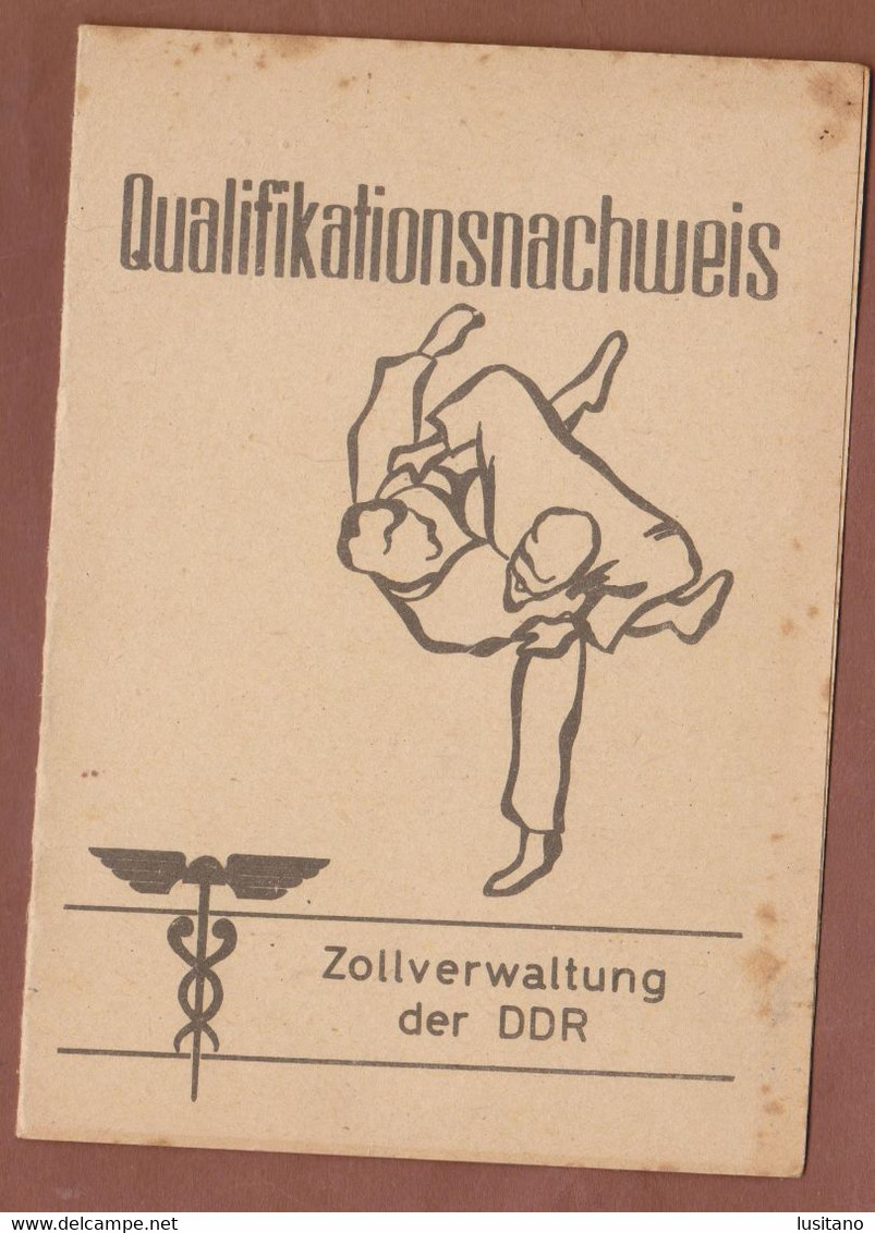 JUDO Martial Arts DDR  Deutsche Demokratische Republik Germany 1976 Qualifikationsnachweis Double Card - Martiaux