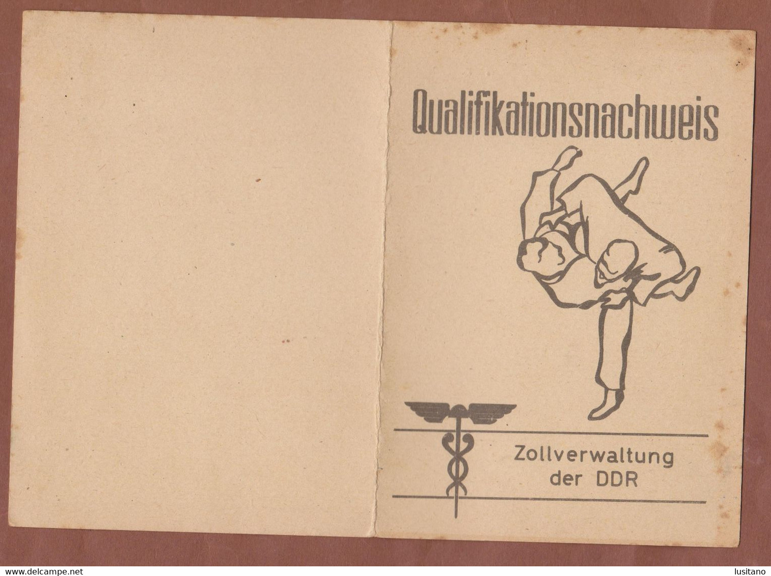 JUDO Martial Arts DDR  Deutsche Demokratische Republik Germany 1976 Qualifikationsnachweis Double Card - Martial