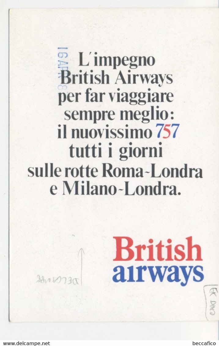 British Airways Airlines Boeing 757 Aviazione/aereo/aeroplano/velivolo - 1946-....: Moderne