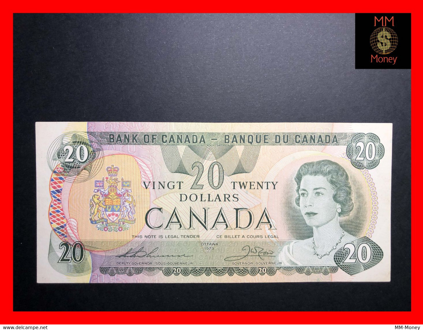 CANADA 20 $  1979  P. 93   "sig. Thiessen - Crow"     VF \ XF     [MM-Money] - Kanada
