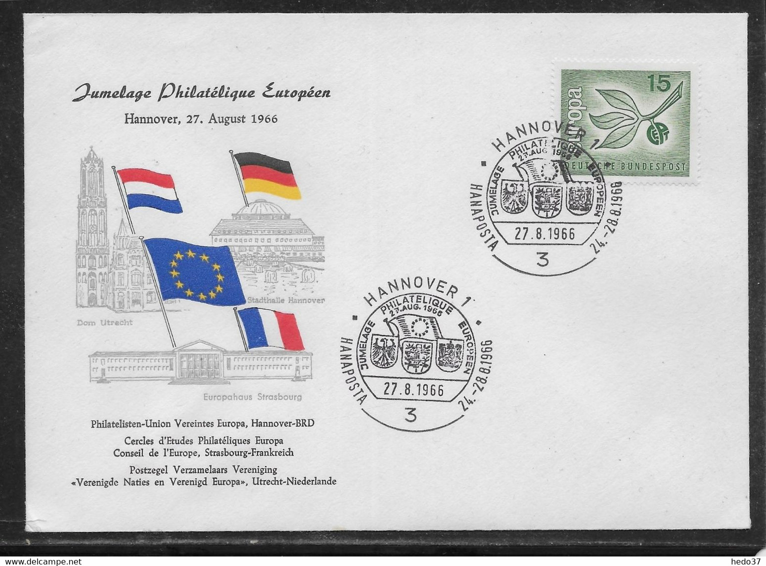 Europa 1966 - Allemagne - Enveloppe - TB - 1966