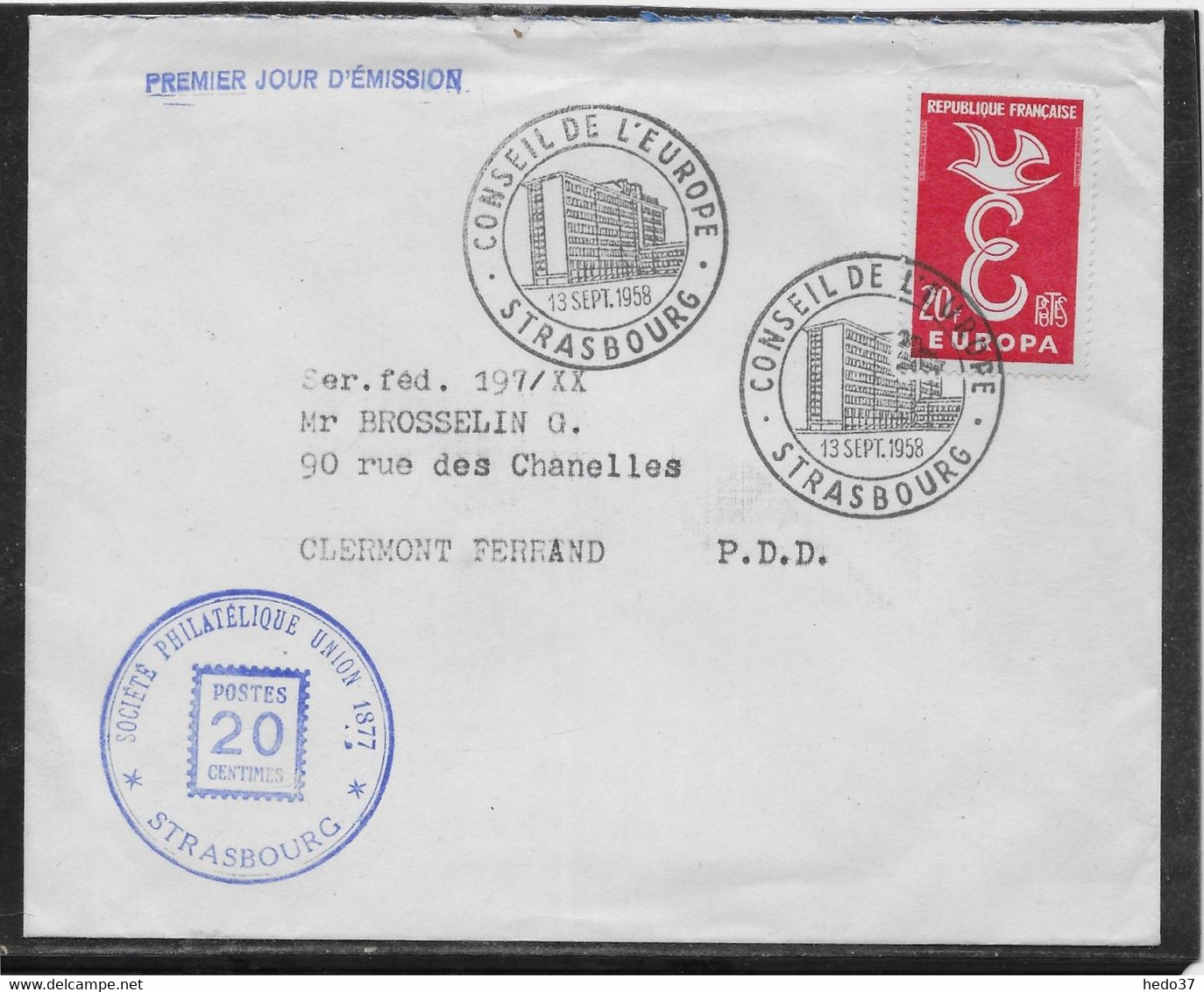 France - Conseil De L'Europe - Lettre - Storia Postale