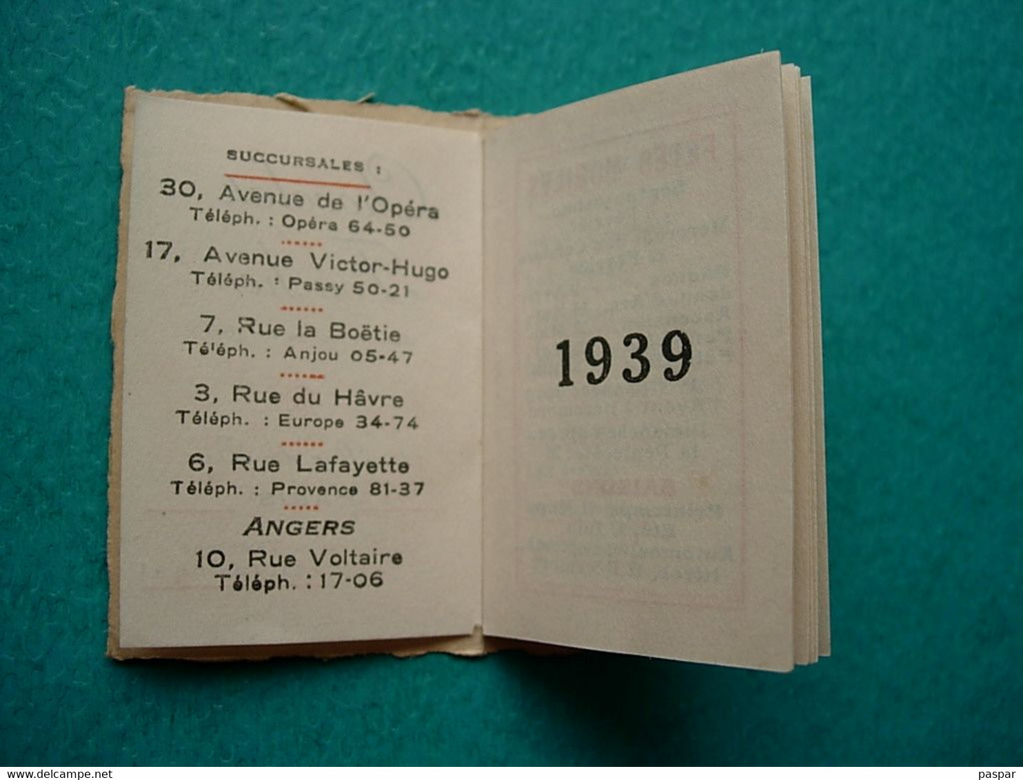 Petit Calendrier Carnet 1939 - Chocolat FOUCHER - Porteurs D'eau - Tamaño Pequeño : 1921-40