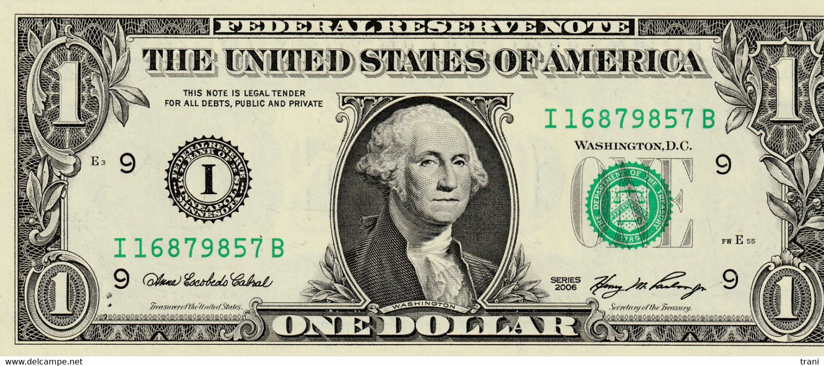 BANCONOTA ONE DOLLAR - WASHINGTON - SERIES 2006 - Federal Reserve (1928-...)