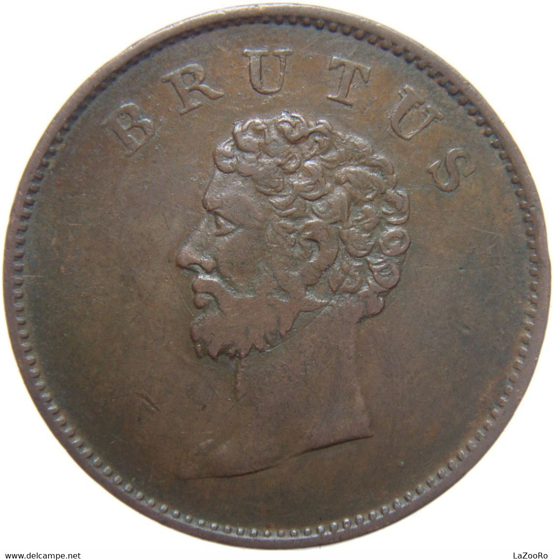 LaZooRo: Great Britain Brutus 1/2 Penny 1809/10 VF / XF - Commercio Esterno, Prova, Contromarca E Ribattitura