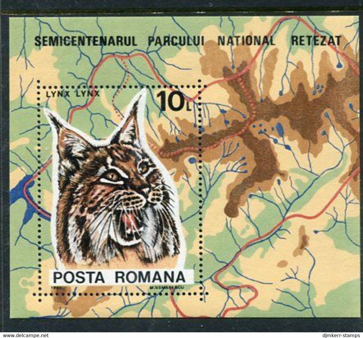 ROMANIA 1985 Retezat National Park Block MNH / **  .  Michel Block 218 - Ungebraucht