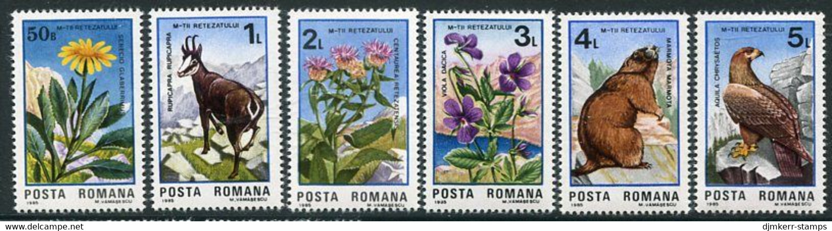 ROMANIA 1985 Retezat National Park MNH / **   .  Michel 4172-77 - Unused Stamps