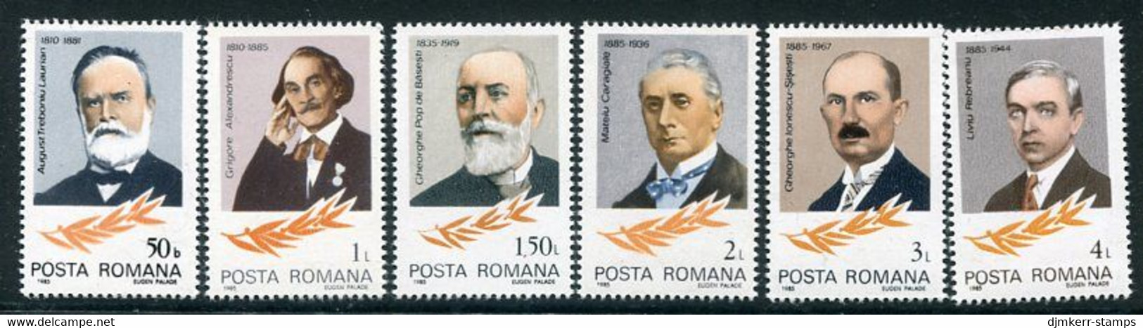 ROMANIA 1985 Personalities MNH / **    .  Michel 4124-29 - Unused Stamps