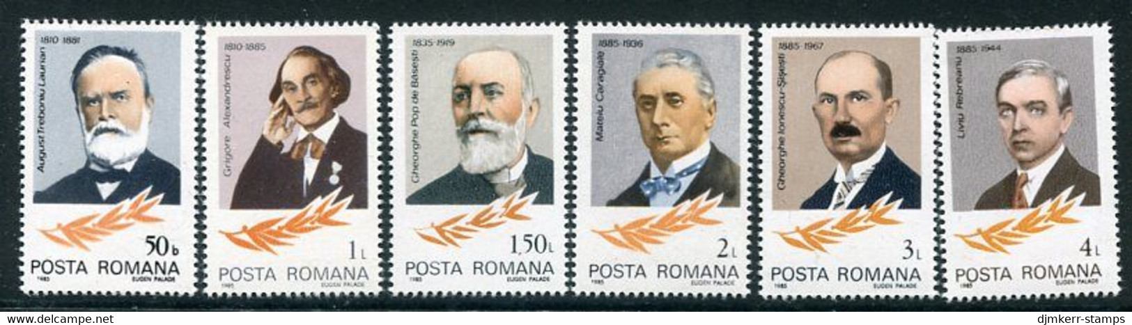 ROMANIA 1985 Personalities MNH / **    .  Michel 4124-29 - Ungebraucht