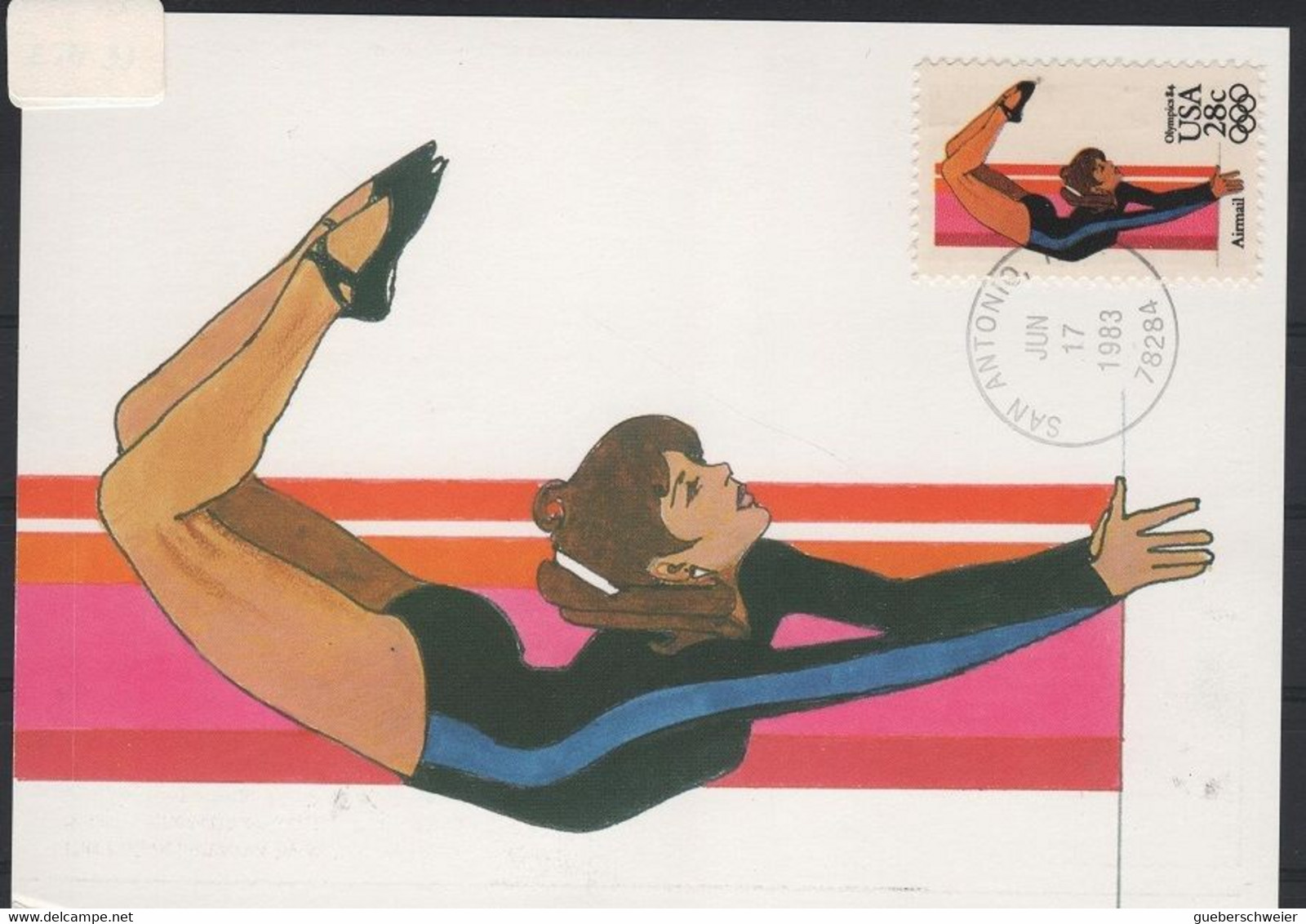 JO84/E16 - ETATS-UNIS Carte Maximum Jeox Olympiques 1984 Gymnastique - Cartes-Maximum (CM)