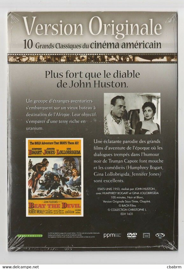 DVD PLUS FORT QUE LE DIABLE De John HUSTON Humphrey BOGART Gina LOLLOBRIGIDA - Classiques
