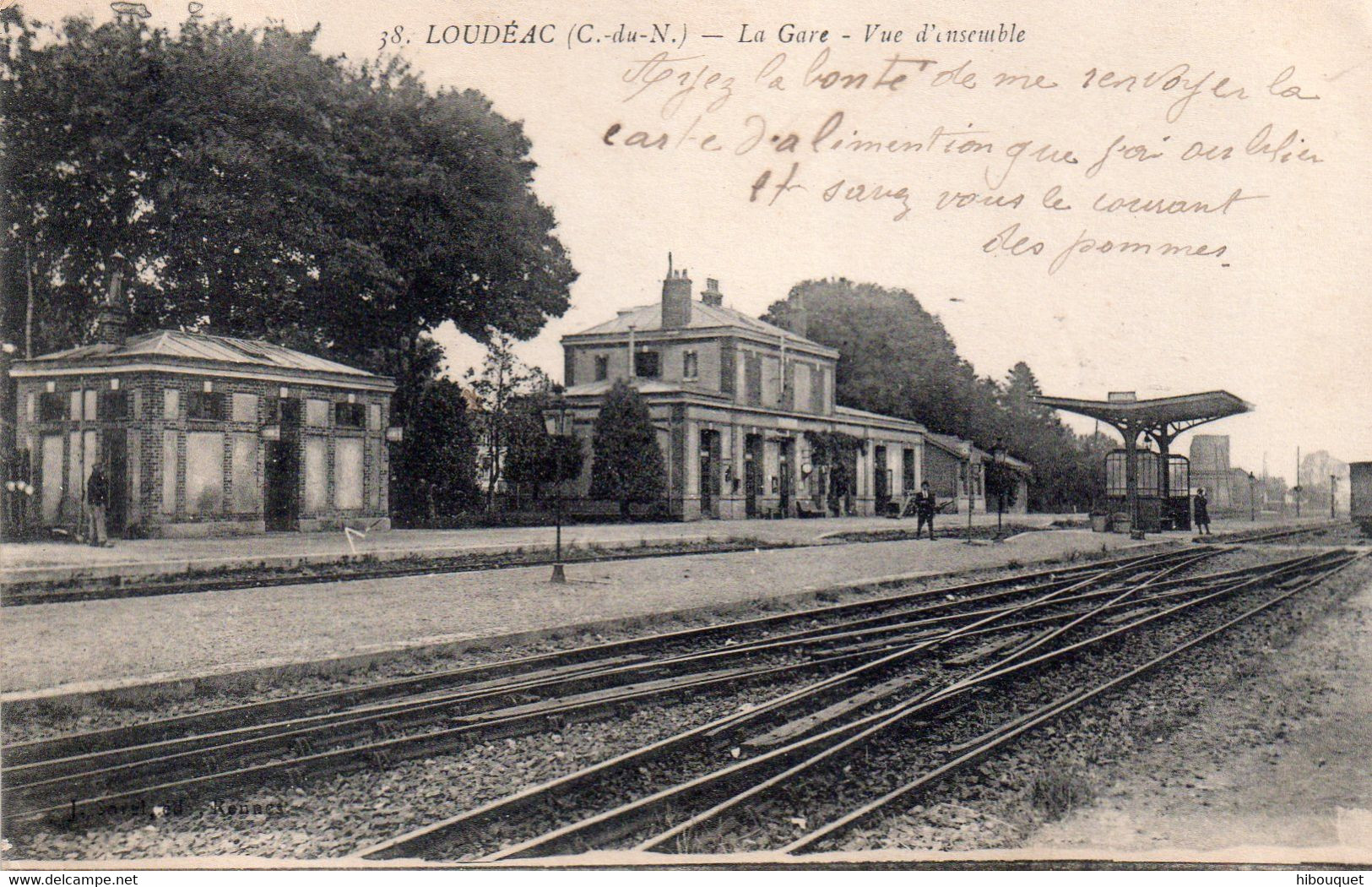 CPA Loudéac, La Gare Vue D'ensemble - Loudéac