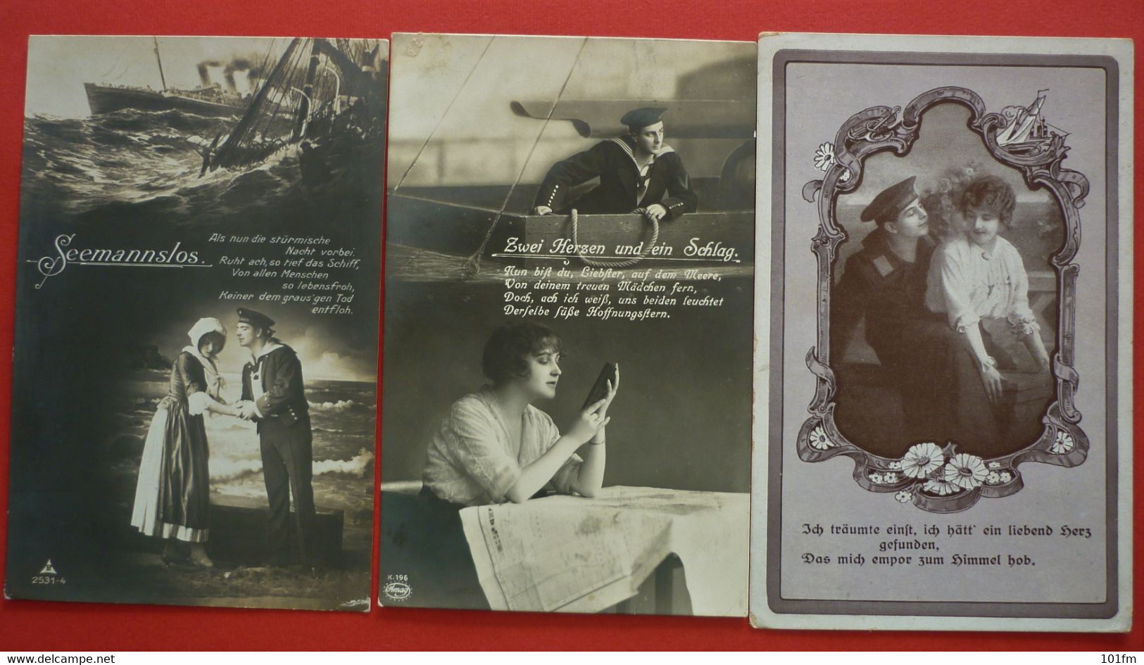 AUSTRO HUNGARIA  -  PATRIOTIKA - K.u.K. MATROSE , SEAMAN , LOT OF 3 OLD POSTCARDS - Guerra 1914-18