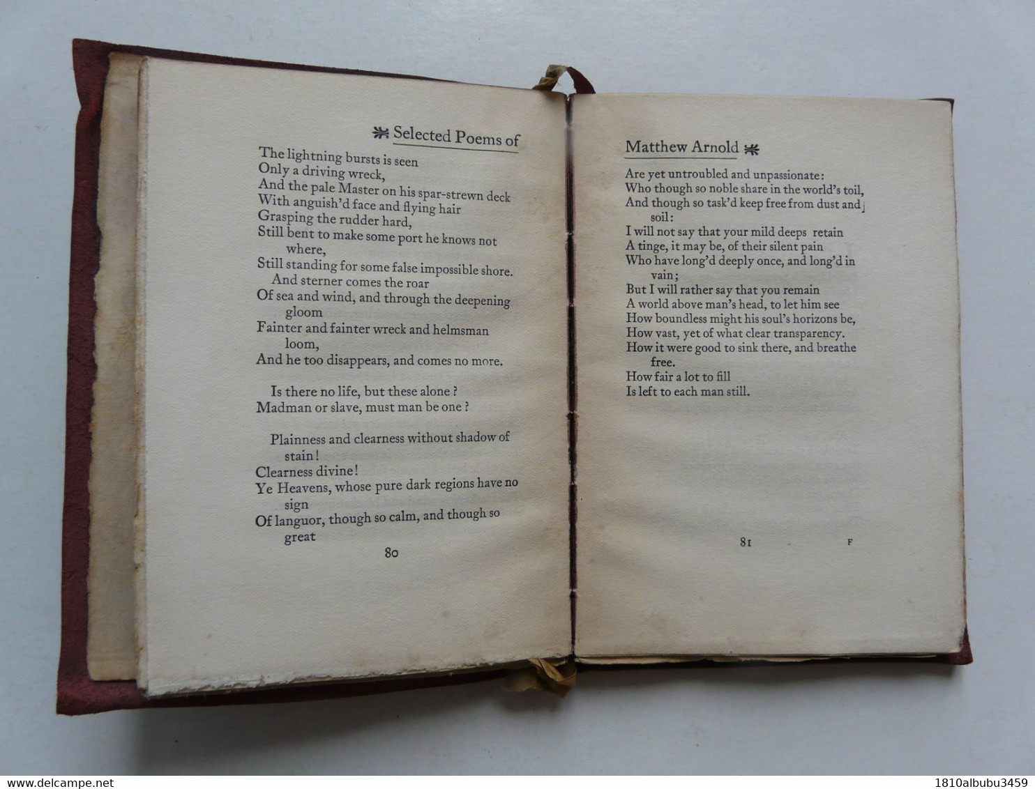 MATTHEW ARNOLD - SELECTED POEMS ( George G. HARRAP & Cie - London) - 1850-1899