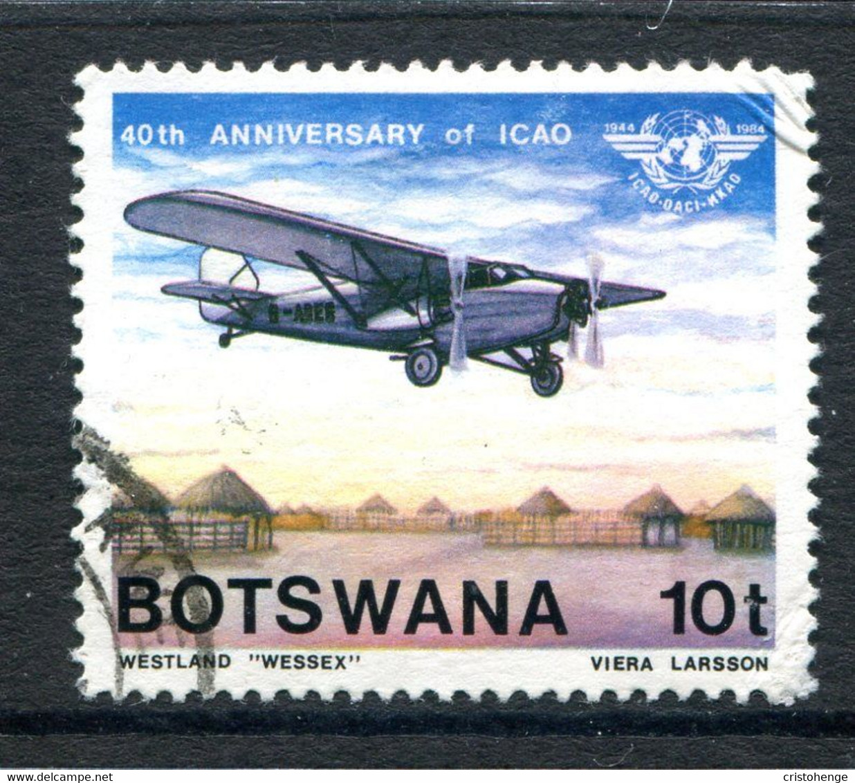 Botswana 1984 40th Anniversary Of International Civil Aviation Organization - 10t Value Used (SG 563) - Botswana (1966-...)