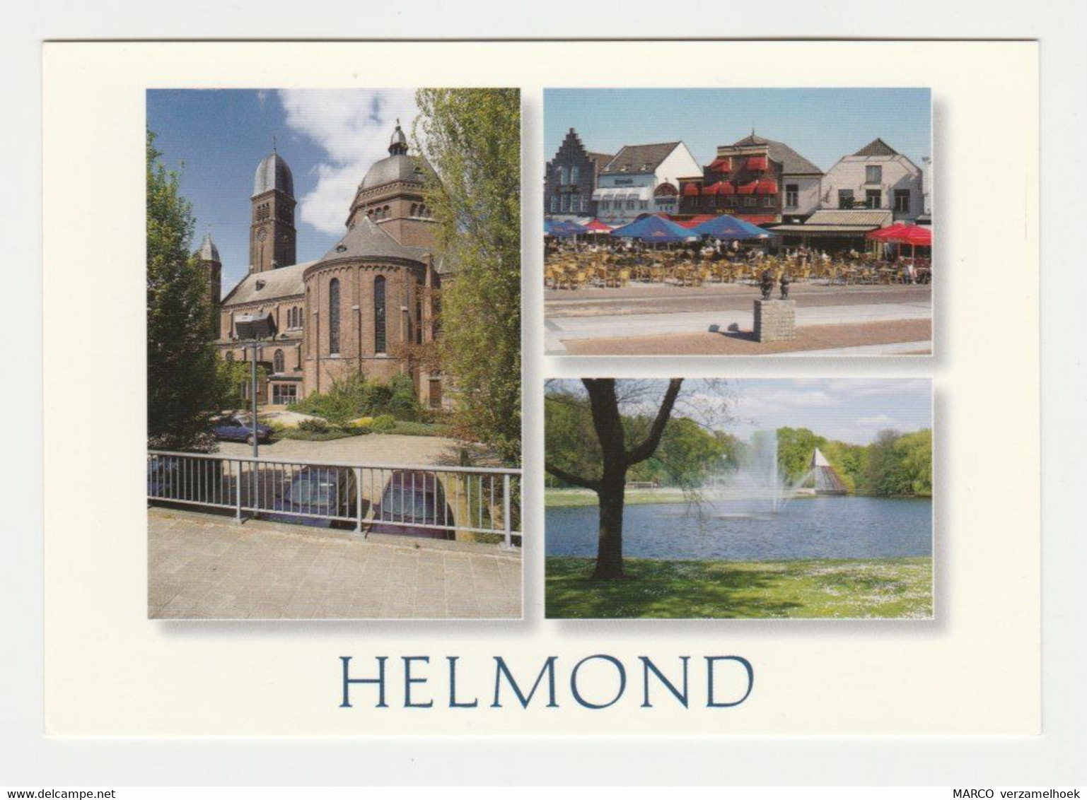 Postcard-ansichtkaart Stadswandelpark De Warande-kerk-havenplein HELMOND (NL) - Helmond