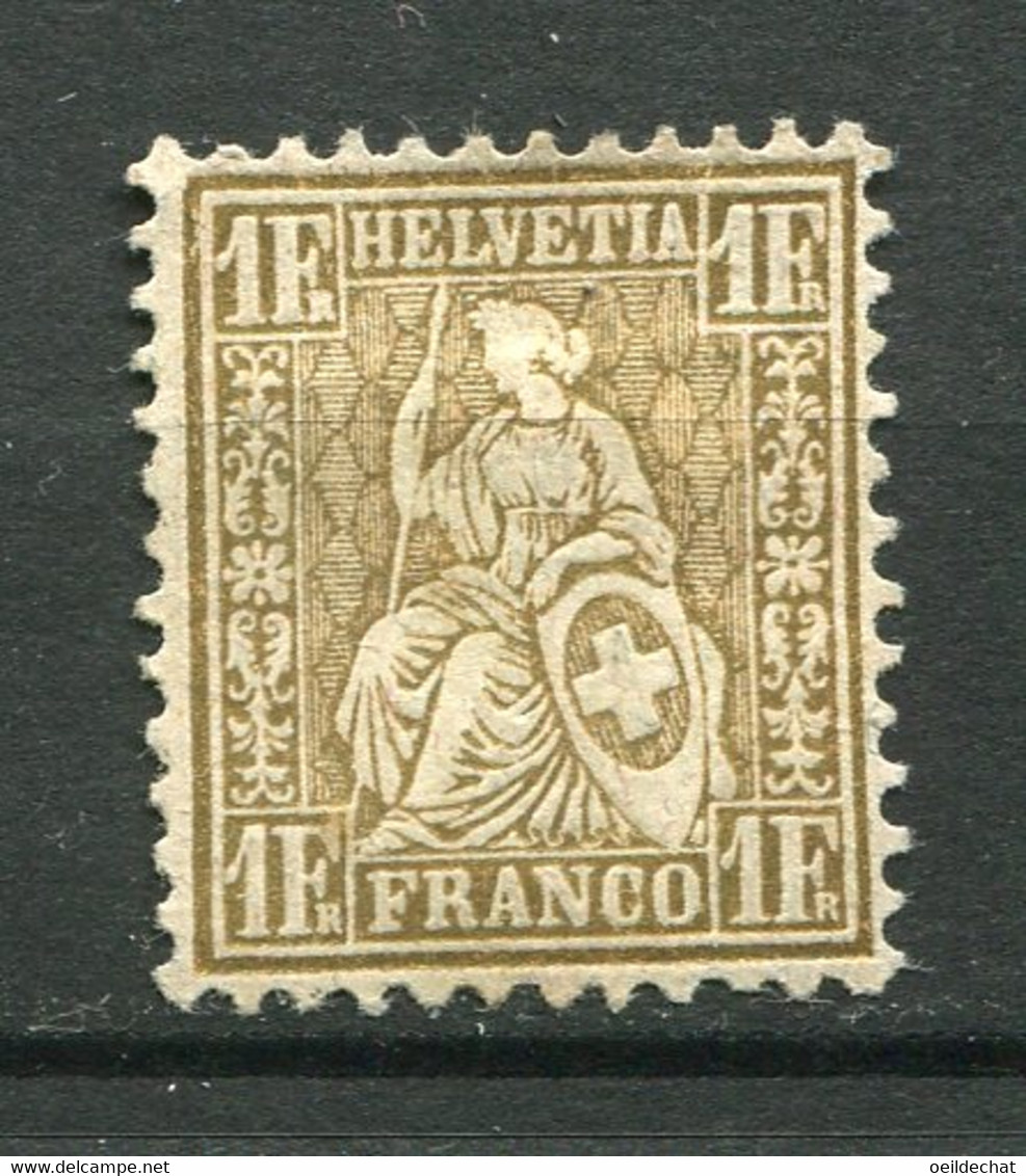19671 SUISSE N°57 (*) 1F. Or  Helvetia "assise   1881  B/TB - Nuovi