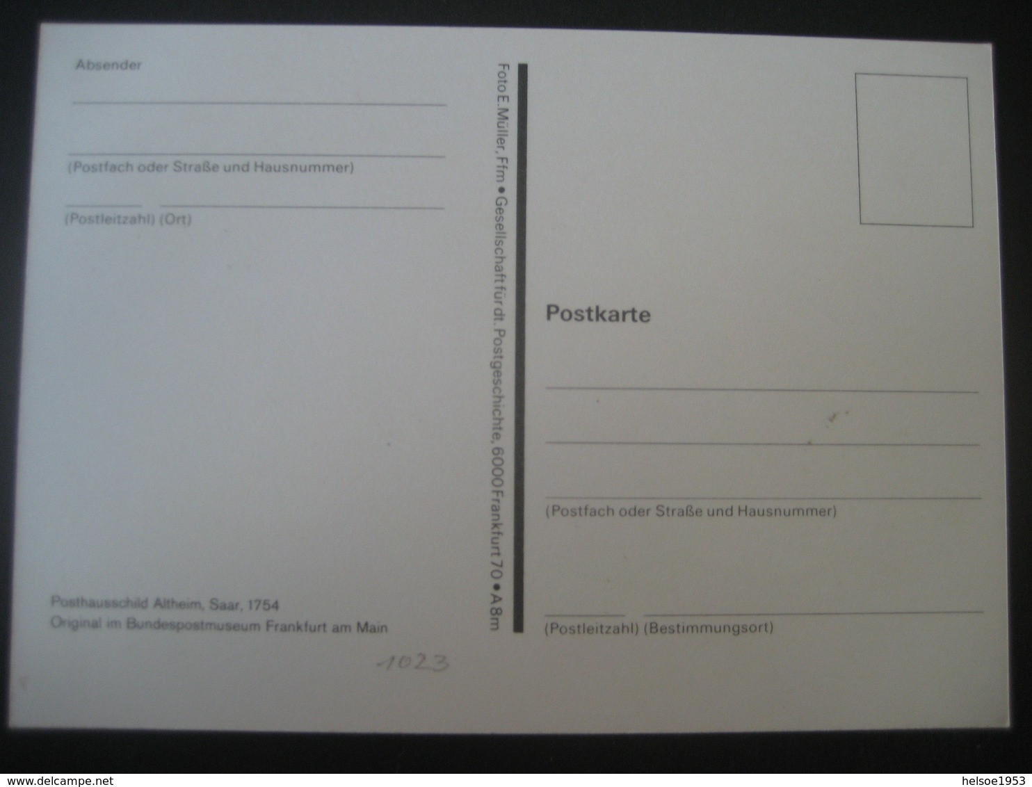 Deutschland BRD Maxicard 1979- Tag Der Briefmarke 1979, Posthausschild Altheim/Saar - Otros & Sin Clasificación