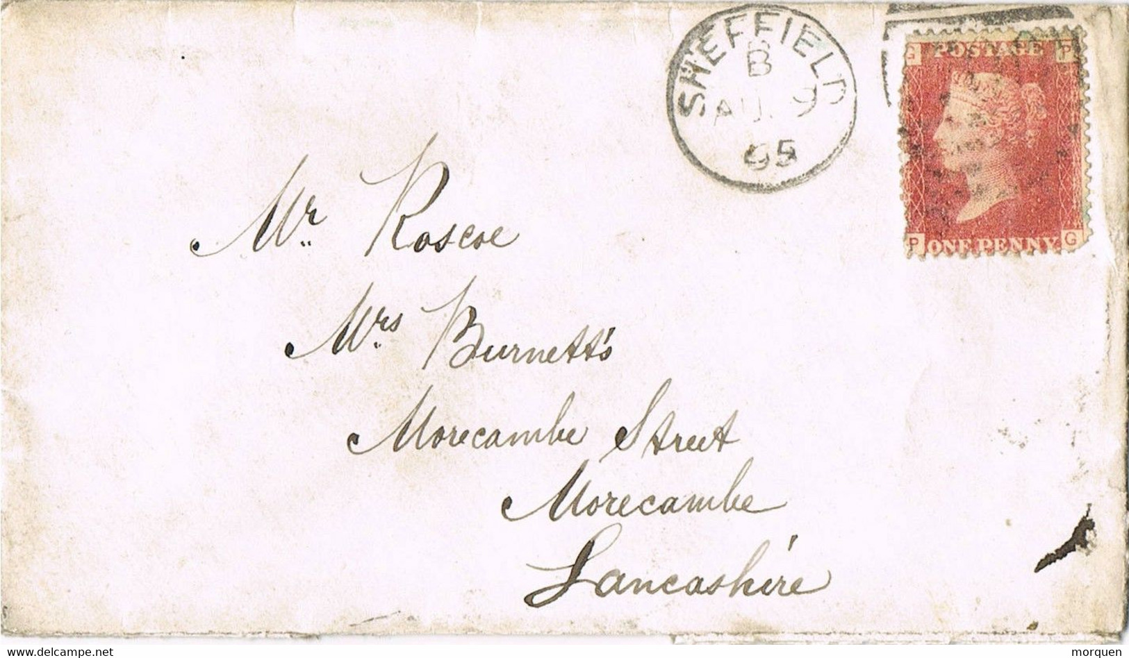 37871. Carta SHEFFIELD (England) 1965. Penny Red Gride 700 To Lancaster - Briefe U. Dokumente