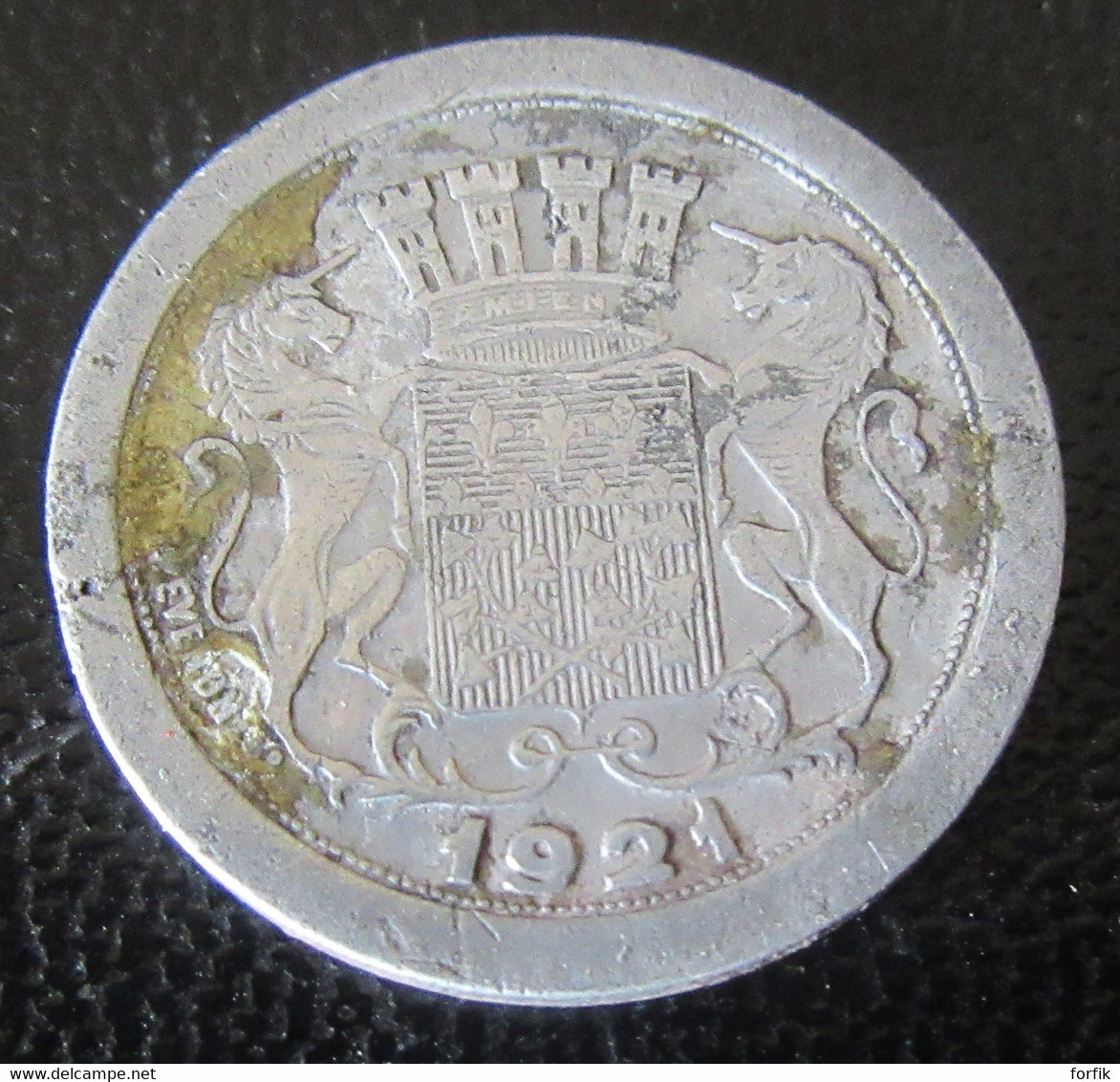 Achat Immédiat - France - Jeton Monétaire 5 Centimes Chambre De Commerce D'Amiens 1921 En Aluminium - Monetary / Of Necessity